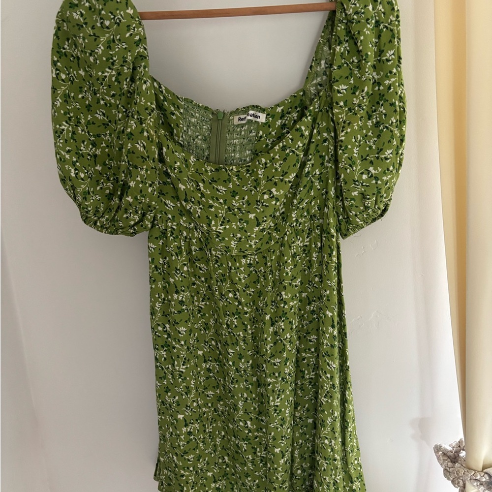 Reformation Green  Floral Women's dress